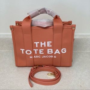 Designer Inspired Mini Tote Bag in Peach